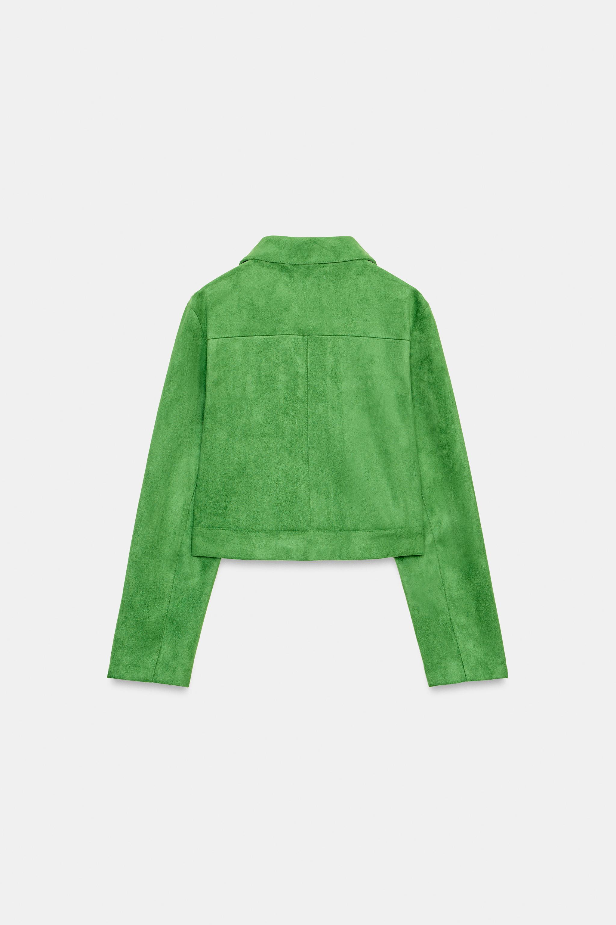 FAUX SUEDE CROPPED JACKET